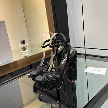 Kitlife Aquazzura Sinner Platform Sandals Black
