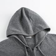 Kitlife Burberry Men Cashmere-Blend Zip-Up Slim Hoodie Grey - 4