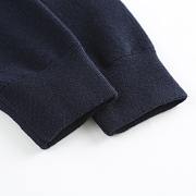 Kitlife Burberry Men Cashmere-Blend Zip-Up Slim Hoodie Dark Blue - 4