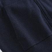 Kitlife Burberry Men Cashmere-Blend Zip-Up Slim Hoodie Dark Blue - 3