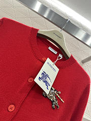 Kitlife Burberry Wool Cashmere Cardigan Red - 2
