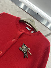 Kitlife Burberry Wool Cashmere Cardigan Red - 5