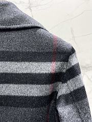 Kitlife Burberry Check Ripple Double-Sided Cashmere Coat Grey - 2