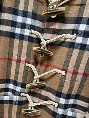 Kitlife Burberry Checked Horn Button Long Cashmere Wool Coat  - 4