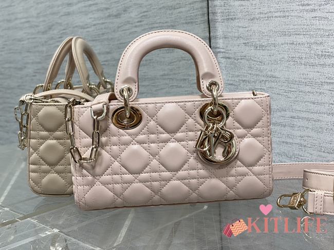 Kitlife Dior Lady Medium D-joy Bag Light Pink - 22.5 x 12 x 4 cm - 1