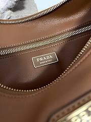 Kitlife Prada Aimée Large Brown Leather Shoulder Bag 1BC228 39×23×12cm  - 5