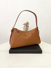Kitlife Prada Aimée Large Brown Leather Shoulder Bag 1BC228 39×23×12cm  - 4