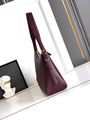 Kitlife Prada Aimée Large Burgundy Leather Shoulder Bag 1BC228 39×23×12cm  - 5