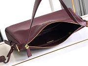 Kitlife Prada Aimée Large Burgundy Leather Shoulder Bag 1BC228 39×23×12cm  - 3