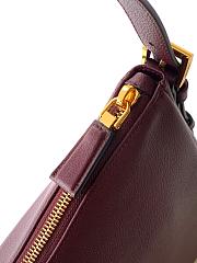 Kitlife Prada Aimée Large Burgundy Leather Shoulder Bag 1BC228 39×23×12cm  - 2