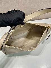 Kitlife Prada Aimée Large Ivory Beige Leather Shoulder Bag 1BC228 39×23×12cm - 3