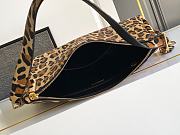 Kitlife Prada Aimée Large Leather Shoulder Bag Leopard Print 1BC228 39×23×12cm - 5