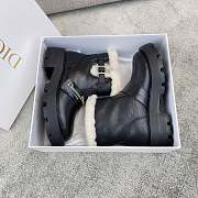 Kitlife Dior D-Quest Ankle Boot Black Calfskin & Shearling - 4