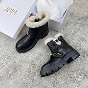 Kitlife Dior D-Quest Ankle Boot Black Calfskin & Shearling - 3