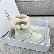 Kitlife Dior D-Quest Ankle Boot White Calfskin & Shearling  - 6