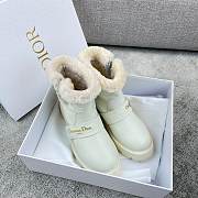 Kitlife Dior D-Quest Ankle Boot White Calfskin & Shearling  - 5
