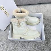 Kitlife Dior D-Quest Ankle Boot White Calfskin & Shearling  - 2