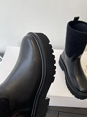 Kitlife Celine Ankle Boots With Low Wool And Black Leather Trim - 6