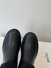 Kitlife Celine Ankle Boots With Low Wool And Black Leather Trim - 5