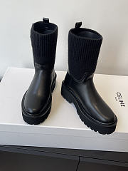 Kitlife Celine Ankle Boots With Low Wool And Black Leather Trim - 3