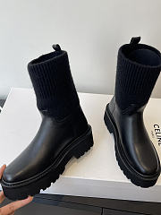 Kitlife Celine Ankle Boots With Low Wool And Black Leather Trim - 2