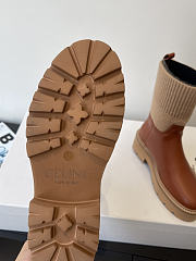 Kitlife Celine Ankle Boots With Low Wool And Brown Leather Trim - 3