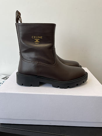 Kitlife Celine Margaret Boots In Dark Brown Calfskin