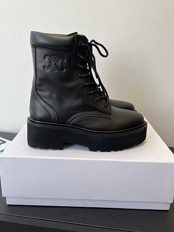 Kitlife Celine Retro Platform Ankle Boots Black
