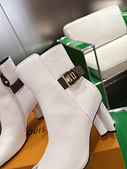 Kitlife Louis Vuitton Silhouette Ankle Boots in White - 4