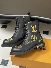 Kitlife Louis Vuitton Ranger Boots Black With Logo - 1