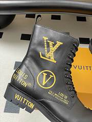 Kitlife Louis Vuitton Ranger Boots Black With Logo - 6
