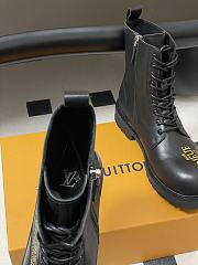 Kitlife Louis Vuitton Ranger Boots Black With Logo - 4
