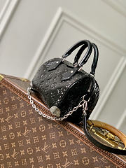 Kitlife Louis Vuitton Speedy Trunk 20 Bag Black Monogram Saga M27921 13.5x11x20.5cm  - 4