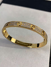 Kitlife Cartier Love Paved Bacelet in Gold - 6
