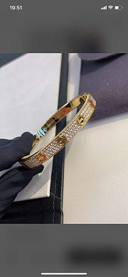 Kitlife Cartier Love Paved Bacelet in Gold - 5