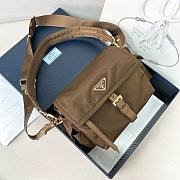 Kitlife Prada Explore Medium Dark Brown Shoulder Bag With Flap 1BD394 30x14x10cm - 1