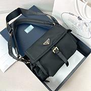 Kitlife Prada Explore Medium Black Shoulder Bag With Flap 1BD394 30x14x10cm  - 1