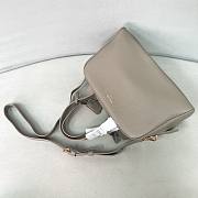 Kitlife Prada Large leather Top-handle Bag Grey 1BB148 33x22x14cm  - 6