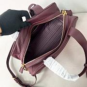 Kitlife Prada Large leather Top-handle Bag Burgundy 1BB148 33x22x14cm - 3