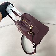 Kitlife Prada Large leather Top-handle Bag Burgundy 1BB148 33x22x14cm - 5