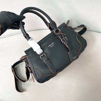 Kitlife Prada Large Leather Tote Bag Black 1BG604 35x22x11cm