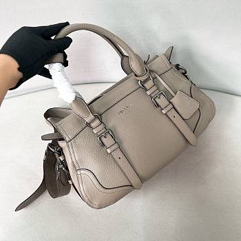 Kitlife Prada Large Leather Tote Bag Grey 1BG604 35x22x11cm