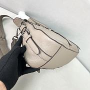 Kitlife Prada Large Leather Tote Bag Grey 1BG604 35x22x11cm - 2