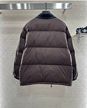 Kitlife Miu Miu Technical Pongé Cropped Down Jacket Dark Brown - 5