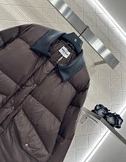 Kitlife Miu Miu Technical Pongé Cropped Down Jacket Dark Brown - 4