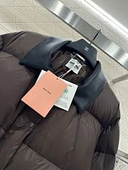 Kitlife Miu Miu Technical Pongé Cropped Down Jacket Dark Brown - 3