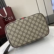 Kitlife Gucci Savoy Medium Beauty Case Brown 811489 25x17.5x15cm - 2