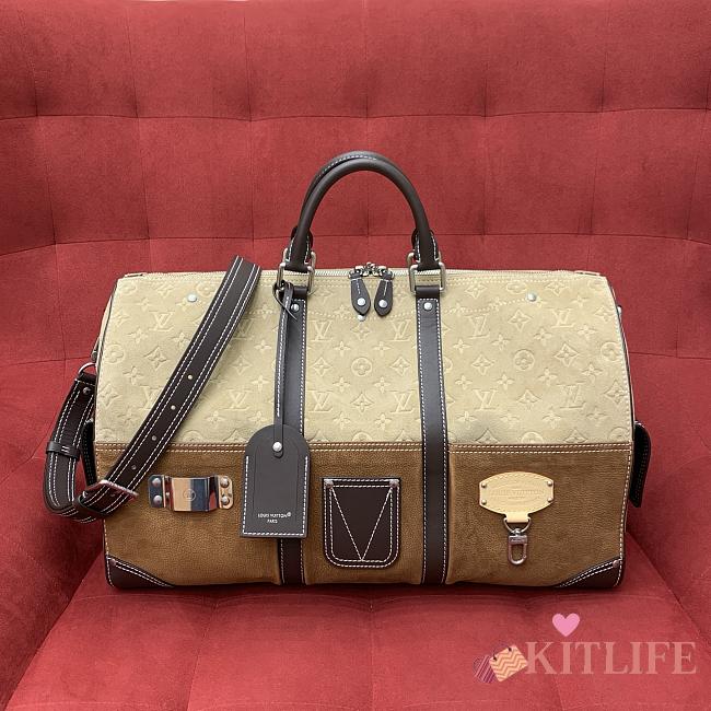 Kitlife Louis Vuitton Keepall Bandoulière Bag Tan M26127 50x29x23cm - 1