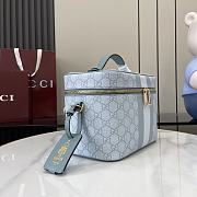 Kitlife Gucci Savoy Medium Beauty Case Blue 811489 25x17.5x15cm - 6