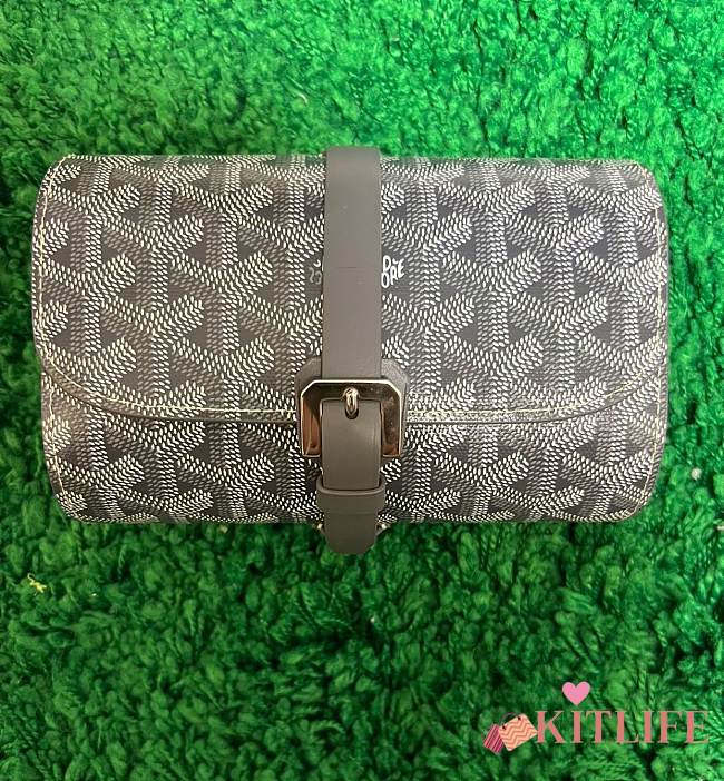 Kitlife Goyard Voyage Double Watch Case Grey 17x10x7cm - 1